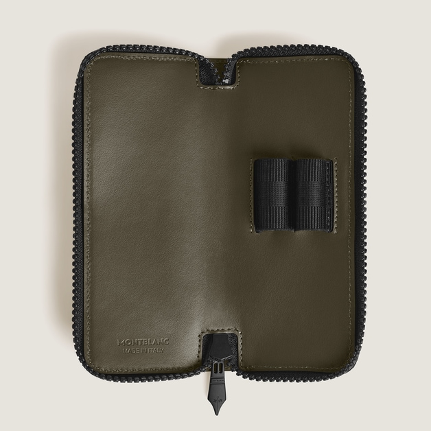 2-Pen Pouch with Zip in Extreme Leather - 3