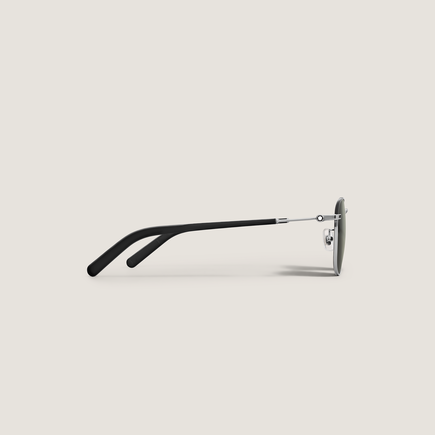 Gafas de sol cuadradas con montura metálica plateada