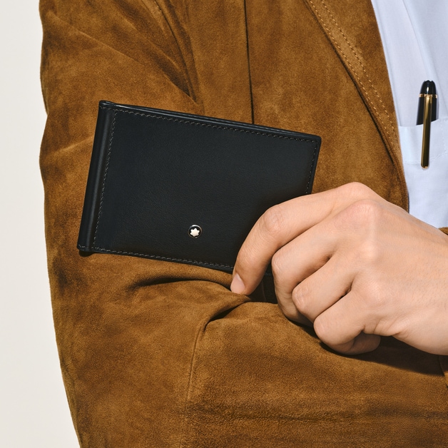 ぽーる Meisterstück wallet 6cc with money clip - Leather - Black