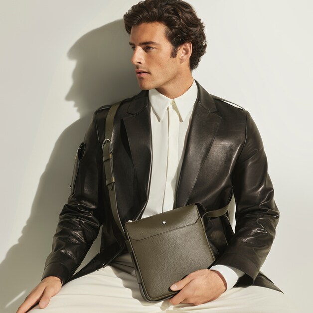 Vertical Belt Messenger Bag in Sartorial Leather - 2