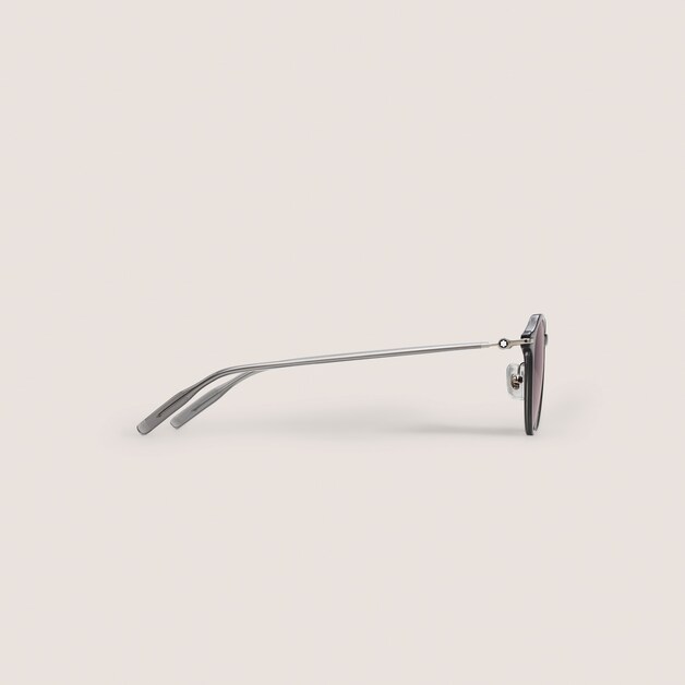 Round Sunglasses with Grey Injection Frame - 2
