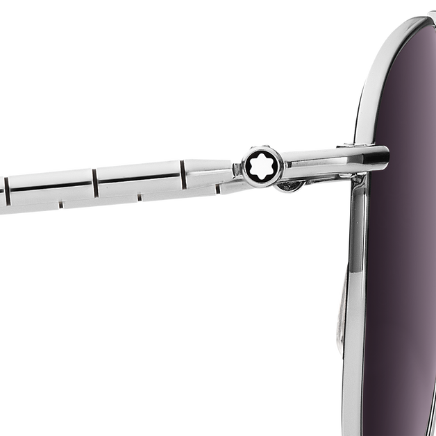 Squared Sunglasses with Silver-Colored Metal Frame - 8
