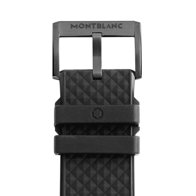 Black rubber strap with black pin buckle  - 2