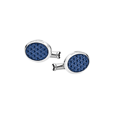 Meisterstück Cufflinks Oval Steel Lacquer