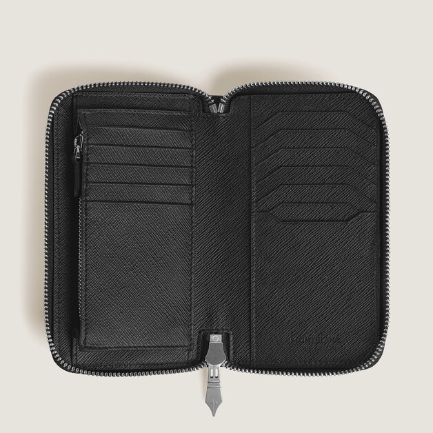 Medium Continental Wallet 12cc with Zip in Sartorial Leather - 4