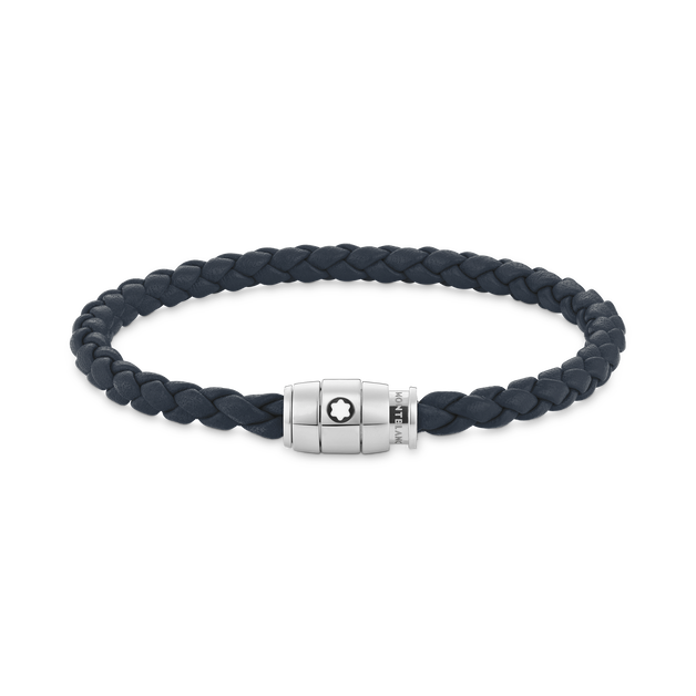Bracelet medium, cuir souple, bleu d’Avio - 1