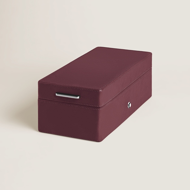 Pen Holder in Cassis Leather - 3