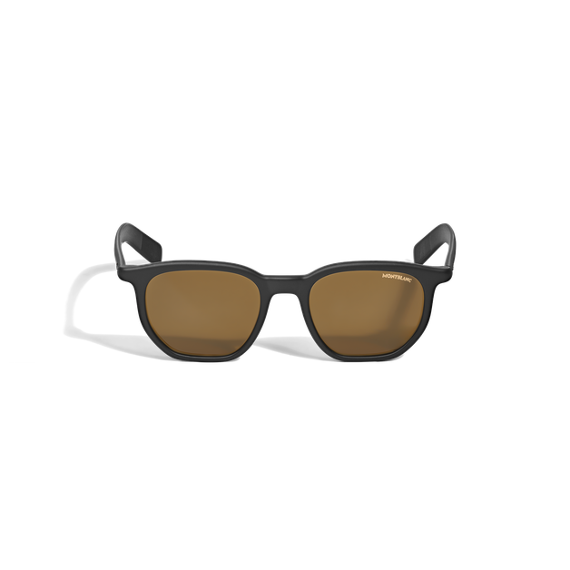 Squared Sunglasses with Black Acetate Frame - 1