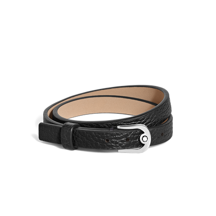 Horseshoe Buckle Adjustable Bracelet in Grain Leather