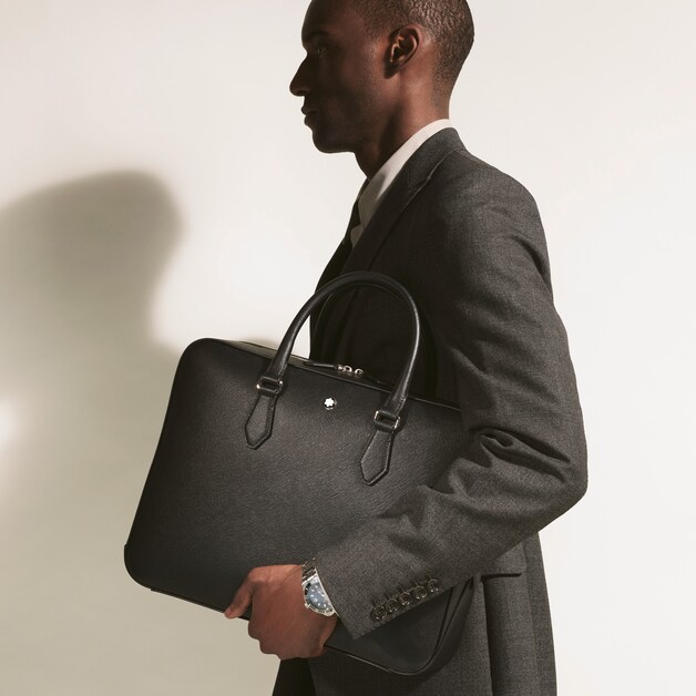 Medium Briefcase in Sartorial Leather - 2