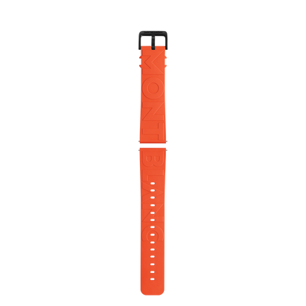Orange Rubber Strap with Logo