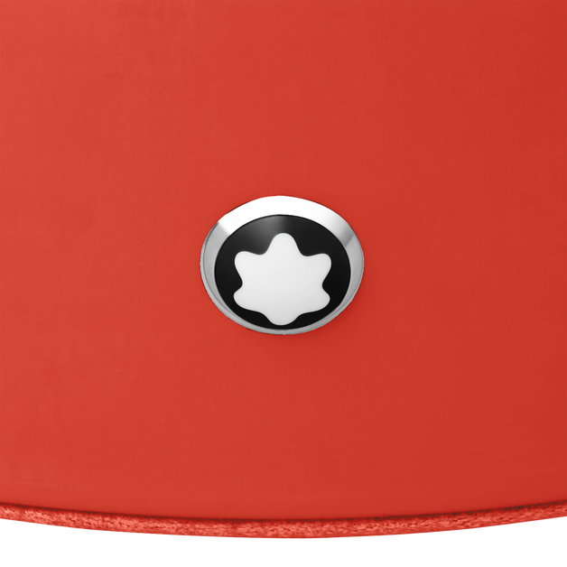 Round Desk tray in Coral Colored Lacquer Wood (Large) - 3