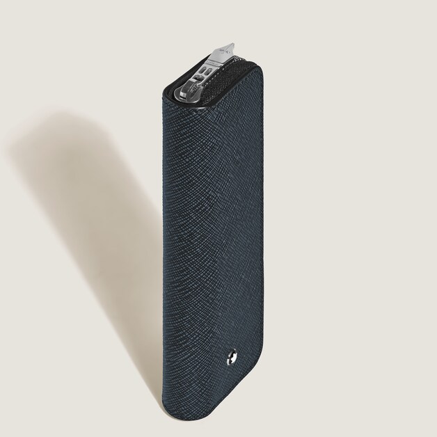 Étui pour 1 Instrument d'Écriture Zippé en Cuir Sartorial - 4