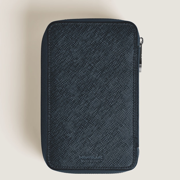 5-Pen Pouch with zip in Sartorial Leather - 2