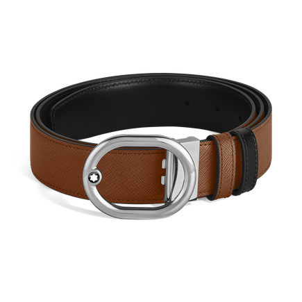 L'Ovale 35&nbsp;mm Reversible Belt in Sartorial Leather