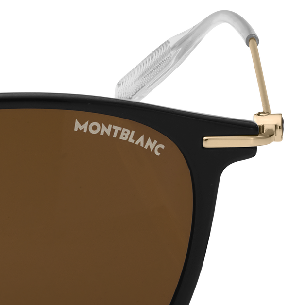 Gafas de sol redondas con montura inyectada negra - 3