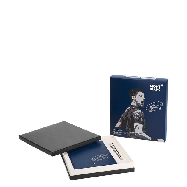 Novak Djokovic Set edición especial con Fineliner StarWalker Metal y Cuaderno #146 azul índigo - 1