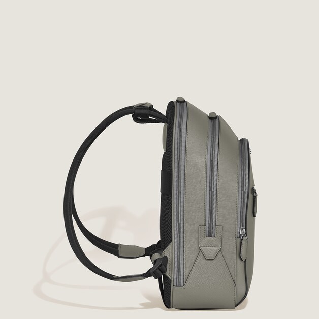 Medium Backpack with 3 Compartments in Sartorial Leather - 6