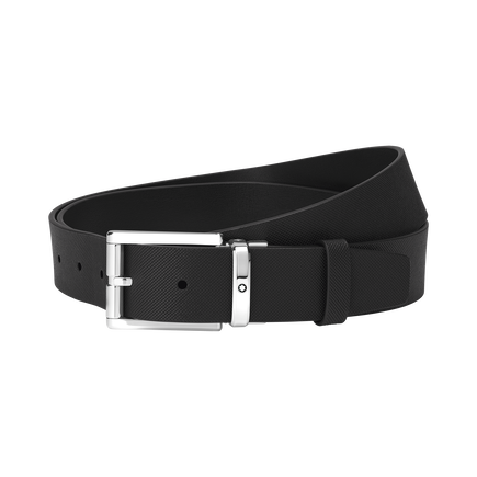 Rectangular 35 mm Belt in Textured Leather