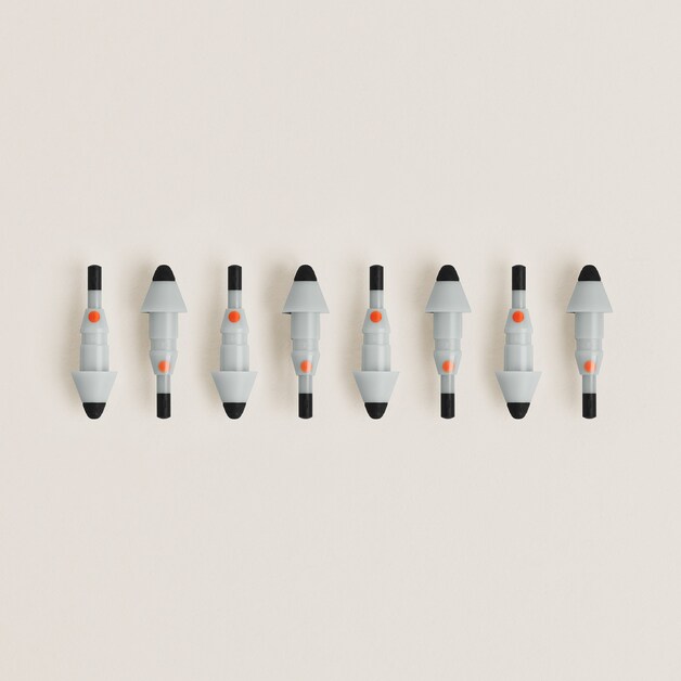 Matte Replacement Tips for Montblanc Digital Pen, Grey - 2