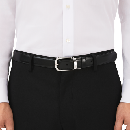 Horseshoe 30 mm Reversible Belt in Leather,  Horseshoe 30 mm Reversible Belt in Leather
