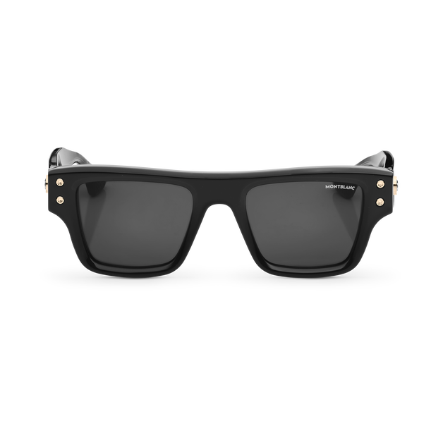 Rectangular Sunglasses with Black Acetate Frame - 1