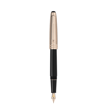 Meisterstück Doué Geometry Classique Pluma estilográfica (F) con revestimiento en oro emblemático
