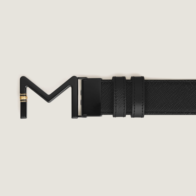 Meisterstück Buckle Black/Black 35 mm Reversible Leather Belt - 2