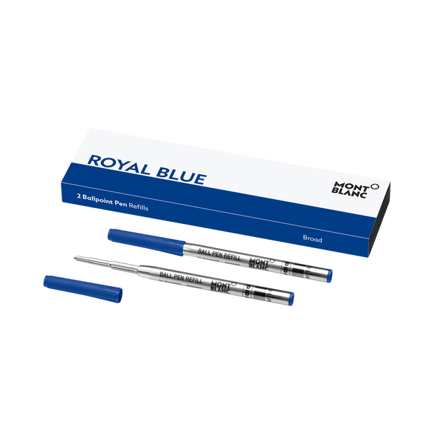 2 Ballpoint Refills, Royal Blue - Medium - 1