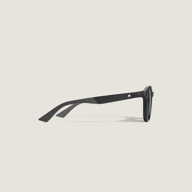 Lunettes de soleil rondes à monture injectée noire - 2