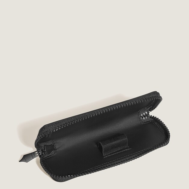 1-Pen Pouch with zip in Extreme Leather - 3