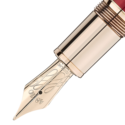 Plume flexible Meisterstück Calligraphy Solitaire laqué rouge bordeaux