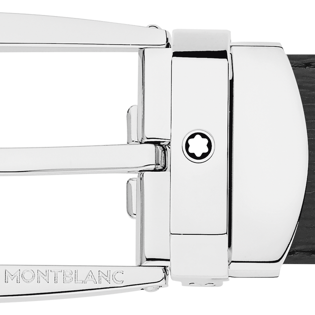 Cinturón de piel negra de 30 mm - 4