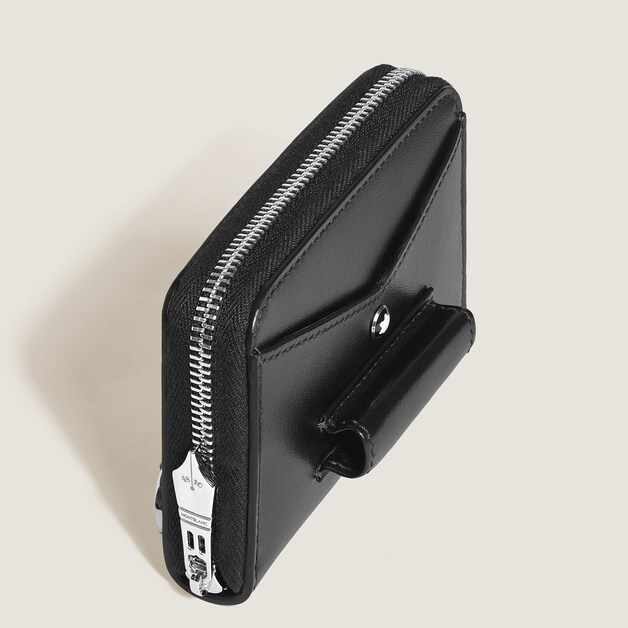 Portafoglio Mini 2 Tasche con Cerniera e Passante per Strumenti da Scrittura in Pelle Meisterst&uuml;ck - 2