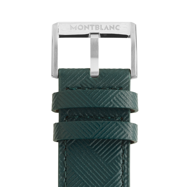 Green Montblanc Extreme 3.0 calf strap with pin buckle - 2