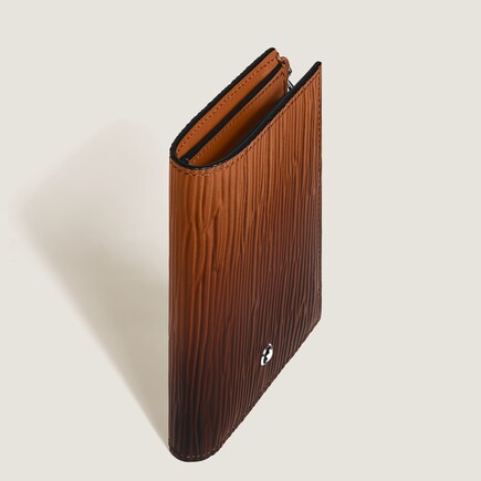 Mini Vertical Wallet 6cc in Corteccia Sfumato Leather