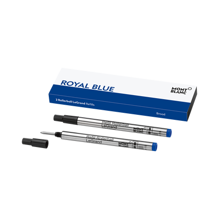 2 Rollerball LeGrand Refills, Royal Blue - Broad