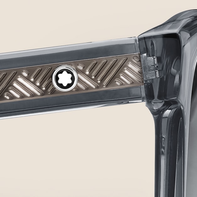 Squared Sunglasses with Grey Coloured Acetate Frame  - 3