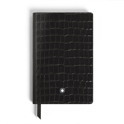 Small Notebook in Croco-Embossed Leather, Lined Pages