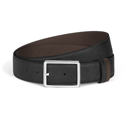 Rectangular 35&nbsp;mm Reversible Belt in Sartorial Leather