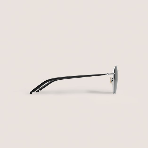 Squared Sunglasses with Silver Coloured Metal Frame  - 2