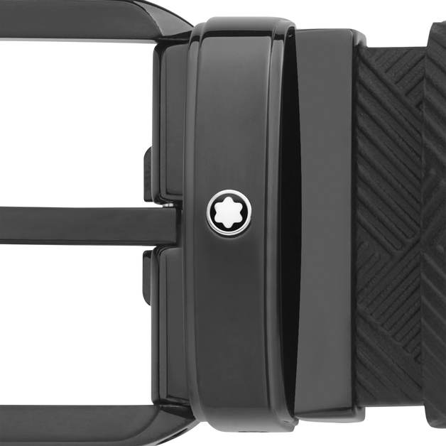Black 35 mm reversible leather belt - 5