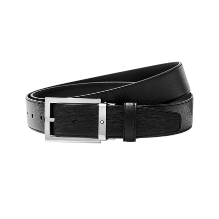 Black 35 mm leather belt