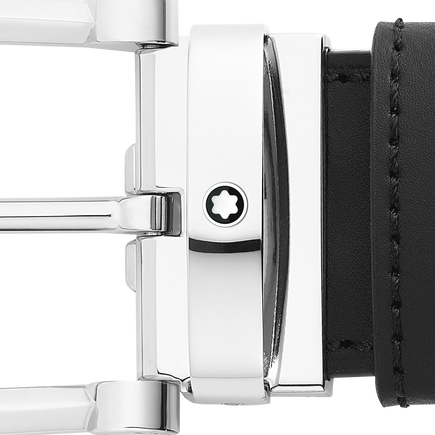 Cintura Reversibile Horseshoe 35 mm in Pelle