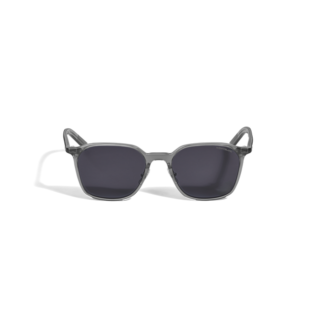醋酸纖維灰色鏡框橢圓形太陽眼鏡 - 1