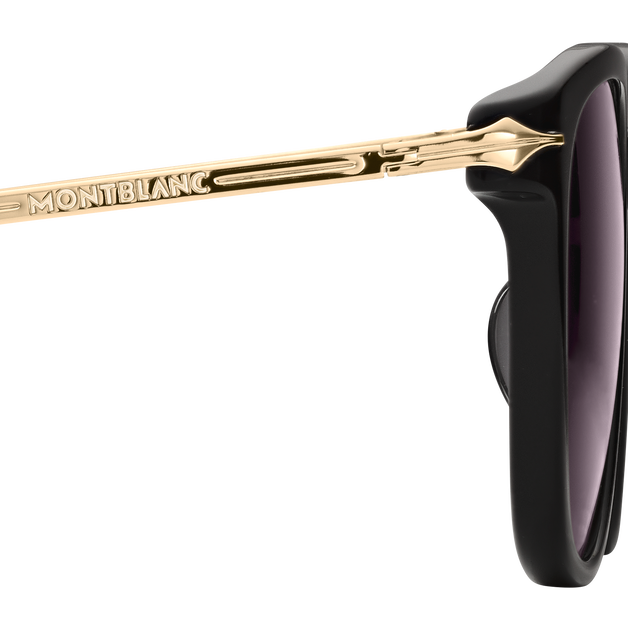 Round Sunglasses with Black Acetate Frame - 6