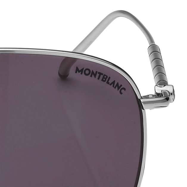 Squared Sunglasses with Silver-Colored Metal Frame - 3