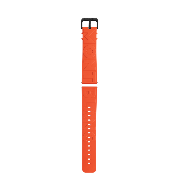 Correa de caucho naranja con logotipo - 1
