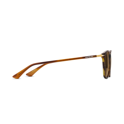 Gafas de sol cuadradas con montura de acetato marrón