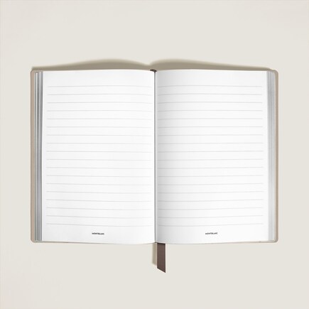 Medium Notebook, Soft Leather, Dusty Grey – Lined Pages